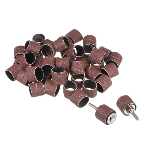 QUARKZMAN 50 Stk 1" Schleifhülsen Schleifpapier Set 60 Grit mit 2Stk 0.79" Trommel Dorne für Drehwerkzeuge QUARKZMAN 50 Stk 1" Schleifhülsen Schleifpapier Set 60 Grit mit 2Stk 0.79" Trommel Dorne für Drehwerkzeuge von QUARKZMAN