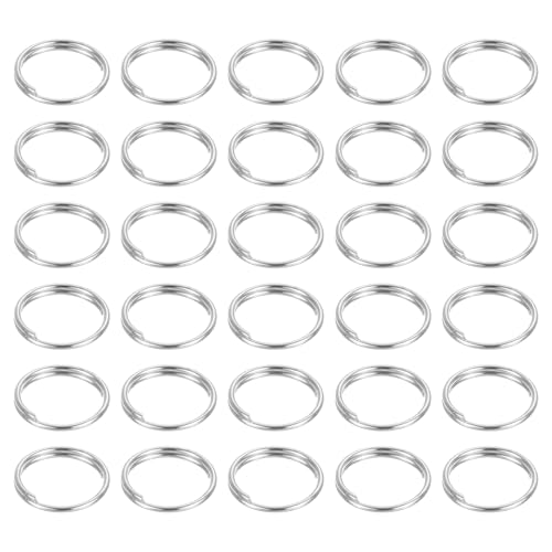 QUARKZMAN 50 Stück 10mm Doppel-Schleifen-Schlüsselringe, runde Sprung-Ring-Verbinder, kleiner vernickelter kleiner Schlüsselanhänger-Ringteil für DIY-Handwerkskunst, Silber QUARKZMAN 50 Stück 10mm Doppel-Schleifen-Schlüsselringe, runde Sprung-Ring-Verbinder, kleiner vernickelter kleiner Schlüsselanhänger-Ringteil für DIY-Handwerkskunst, Silber von QUARKZMAN
