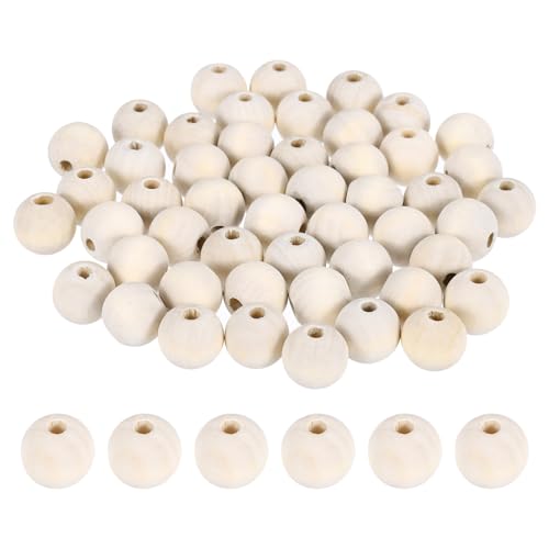 QUARKZMAN 50 Stück 14mm Holzperlen, Unvollendete Holzperlen Runde Holzabstandshalterperlen für Armbänder Haarschmuckherstellung DIY Handwerk Girlande Makramee Wohnkultur QUARKZMAN 50 Stück 14mm Holzperlen, Unvollendete Holzperlen Runde Holzabstandshalterperlen für Armbänder Haarschmuckherstellung DIY Handwerk Girlande Makramee Wohnkultur von QUARKZMAN