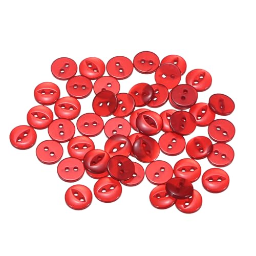 QUARKZMAN 50 Stück Knöpfe 10 mm Harzknöpfe 2 Löcher Rund Bastelknöpfe Kinderknöpfe Klein Babyknöpfe Nähen Mini Buttons zum Annähen T-Shirt Kleidung Scrapbooking Dekorieren, Rot QUARKZMAN 50 Stück Knöpfe 10 mm Harzknöpfe 2 Löcher Rund Bastelknöpfe Kinderknöpfe Klein Babyknöpfe Nähen Mini Buttons zum Annähen T-Shirt Kleidung Scrapbooking Dekorieren, Rot von QUARKZMAN