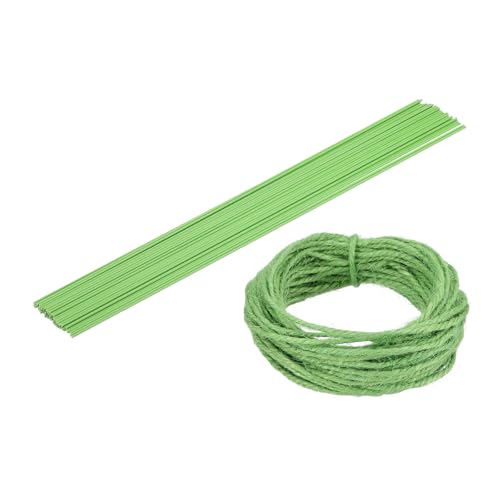 QUARKZMAN 50 Stück 2 Gauge Floristendraht 40 cm Länge Blumenstiel Draht Mit 0 08 Zoll x 10 m Schnur Für Kranzherstellung Blumenarrangement Hellgrün QUARKZMAN 50 Stück 2 Gauge Floristendraht 40 cm Länge Blumenstiel Draht Mit 0 08 Zoll x 10 m Schnur Für Kranzherstellung Blumenarrangement Hellgrün von QUARKZMAN