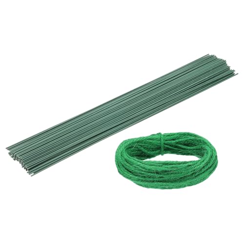 QUARKZMAN 50 Stück 2 Gauge Floristikdraht 40cm Länge Blumenstieldraht Mit 0 08 Zoll x 10m Schnur Für Kranzbasteln Blumenarrangements Grün QUARKZMAN 50 Stück 2 Gauge Floristikdraht 40cm Länge Blumenstieldraht Mit 0 08 Zoll x 10m Schnur Für Kranzbasteln Blumenarrangements Grün von QUARKZMAN
