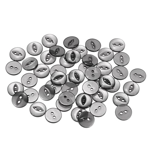 QUARKZMAN 50 Stück Knöpfe 12,5 mm Harzknöpfe 2 Löcher Rund Bastelknöpfe Kinderknöpfe Klein Babyknöpfe Nähen Mini Buttons zum Annähen T-Shirt Kleidung Scrapbooking Dekorieren, Grau QUARKZMAN 50 Stück Knöpfe 12,5 mm Harzknöpfe 2 Löcher Rund Bastelknöpfe Kinderknöpfe Klein Babyknöpfe Nähen Mini Buttons zum Annähen T-Shirt Kleidung Scrapbooking Dekorieren, Grau von QUARKZMAN