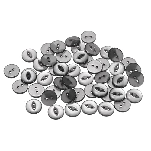 QUARKZMAN 50 Stück Knöpfe 15 mm Harzknöpfe 2 Löcher Rund Bastelknöpfe Kinderknöpfe Klein Babyknöpfe Nähen Mini Buttons zum Annähen T-Shirt Kleidung Scrapbooking Dekorieren, Grau QUARKZMAN 50 Stück Knöpfe 15 mm Harzknöpfe 2 Löcher Rund Bastelknöpfe Kinderknöpfe Klein Babyknöpfe Nähen Mini Buttons zum Annähen T-Shirt Kleidung Scrapbooking Dekorieren, Grau von QUARKZMAN