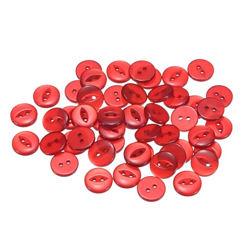 QUARKZMAN 50 Stück Knöpfe 15 mm Harzknöpfe 2 Löcher Rund Bastelknöpfe Kinderknöpfe Klein Babyknöpfe Nähen Mini Buttons zum Annähen T-Shirt Kleidung Scrapbooking Dekorieren, Rot QUARKZMAN 50 Stück Knöpfe 15 mm Harzknöpfe 2 Löcher Rund Bastelknöpfe Kinderknöpfe Klein Babyknöpfe Nähen Mini Buttons zum Annähen T-Shirt Kleidung Scrapbooking Dekorieren, Rot von QUARKZMAN