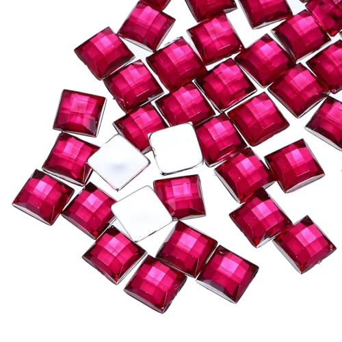QUARKZMAN 50 Stück Acryl Flachrücksteine 8mm Quadratisch Künstliche Edelsteine Glitzersteine für Basteln Gesichtsbemalung Kostümschmuck Herstellung Hot Pink QUARKZMAN 50 Stück Acryl Flachrücksteine 8mm Quadratisch Künstliche Edelsteine Glitzersteine für Basteln Gesichtsbemalung Kostümschmuck Herstellung Hot Pink von QUARKZMAN