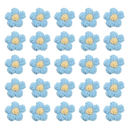 QUARKZMAN 50 Stück Blumen Aufnäher, Häkelblüten Handgemachte Häkelblumen Applikationen Verzierungen für DIY Haar Kleid Hochzeit Party Handwerk, Blau und Gelb QUARKZMAN 50 Stück Blumen Aufnäher, Häkelblüten Handgemachte Häkelblumen Applikationen Verzierungen für DIY Haar Kleid Hochzeit Party Handwerk, Blau und Gelb von QUARKZMAN