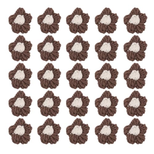 QUARKZMAN 50 Stück Blumen Aufnäher, Häkelblüten Handgemachte Häkelblumen Applikationen Verzierungen für DIY Haar Kleidung Hochzeit Party Handwerk, Braun und Kaffee QUARKZMAN 50 Stück Blumen Aufnäher, Häkelblüten Handgemachte Häkelblumen Applikationen Verzierungen für DIY Haar Kleidung Hochzeit Party Handwerk, Braun und Kaffee von QUARKZMAN