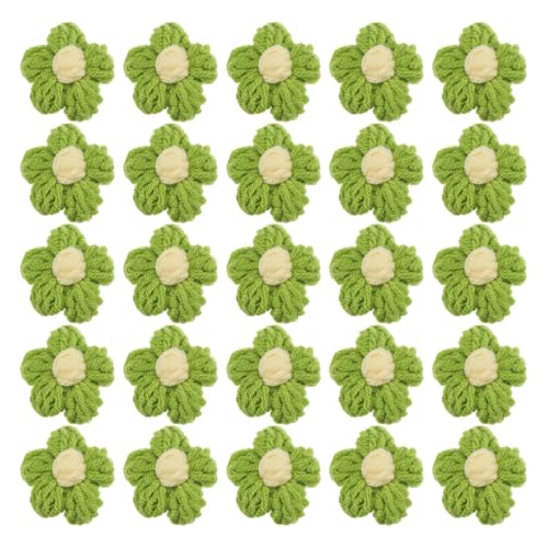 QUARKZMAN 50 Stück Blumen Aufnäher, Häkelblumenblüten handgefertigte Häkelblumen Applikationen Verzierungen für DIY Haar Kleid Hochzeit Party Handwerk, Grün und Gelb QUARKZMAN 50 Stück Blumen Aufnäher, Häkelblumenblüten handgefertigte Häkelblumen Applikationen Verzierungen für DIY Haar Kleid Hochzeit Party Handwerk, Grün und Gelb von QUARKZMAN