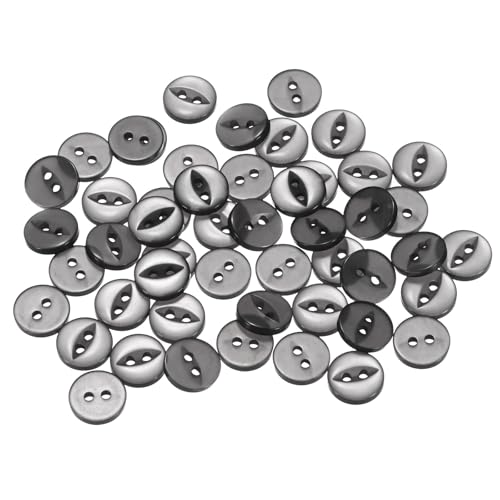 QUARKZMAN 50 Stück Knöpfe 11,5 mm Harzknöpfe 2 Löcher Rund Bastelknöpfe Kinderknöpfe Klein Babyknöpfe Nähen Mini Buttons zum Annähen T-Shirt Kleidung Scrapbooking Dekorieren, Grau QUARKZMAN 50 Stück Knöpfe 11,5 mm Harzknöpfe 2 Löcher Rund Bastelknöpfe Kinderknöpfe Klein Babyknöpfe Nähen Mini Buttons zum Annähen T-Shirt Kleidung Scrapbooking Dekorieren, Grau von QUARKZMAN