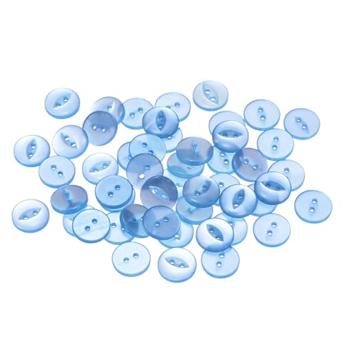 QUARKZMAN 50 Stück Knöpfe 15 mm Harzknöpfe 2 Löcher Rund Bastelknöpfe Kinderknöpfe Klein Babyknöpfe Nähen Mini Buttons zum Annähen T-Shirt Kleidung Scrapbooking Dekorieren, Himmelblau QUARKZMAN 50 Stück Knöpfe 15 mm Harzknöpfe 2 Löcher Rund Bastelknöpfe Kinderknöpfe Klein Babyknöpfe Nähen Mini Buttons zum Annähen T-Shirt Kleidung Scrapbooking Dekorieren, Himmelblau von QUARKZMAN