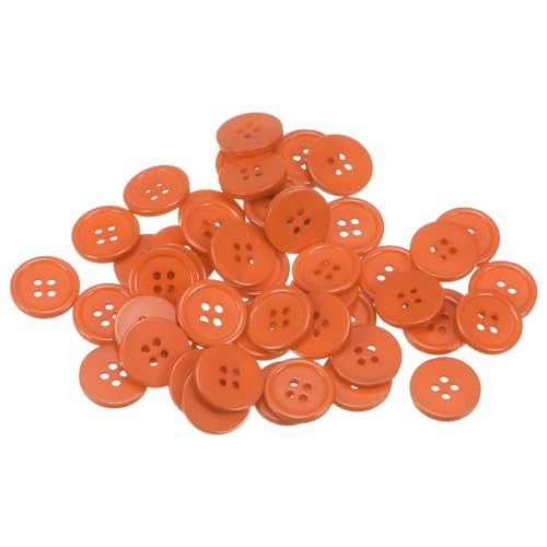 QUARKZMAN 50 Stück Knöpfe 18 mm Nähknöpfe Orange Harz Kunststoffknöpfe Flach 4 Loch Runde Bastelknöpfe zum Nähen Bekleidung Hosen Anzüge Jacke Hemden Mantel Blazer Stricken Kardigans QUARKZMAN 50 Stück Knöpfe 18 mm Nähknöpfe Orange Harz Kunststoffknöpfe Flach 4 Loch Runde Bastelknöpfe zum Nähen Bekleidung Hosen Anzüge Jacke Hemden Mantel Blazer Stricken Kardigans von QUARKZMAN