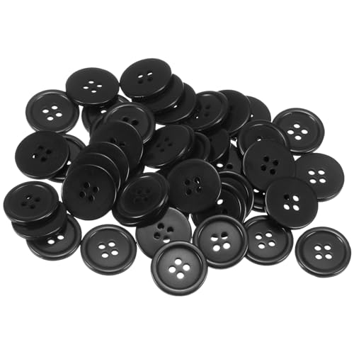 QUARKZMAN 50 Stück Knöpfe 20 mm Nähknöpfe Schwarz Harz Kunststoffknöpfe Flach 4 Loch Runde Bastelknöpfe zum Nähen Bekleidung Hosen Anzüge Jacke Hemden Mantel Blazer Stricken Kardigans QUARKZMAN 50 Stück Knöpfe 20 mm Nähknöpfe Schwarz Harz Kunststoffknöpfe Flach 4 Loch Runde Bastelknöpfe zum Nähen Bekleidung Hosen Anzüge Jacke Hemden Mantel Blazer Stricken Kardigans von QUARKZMAN