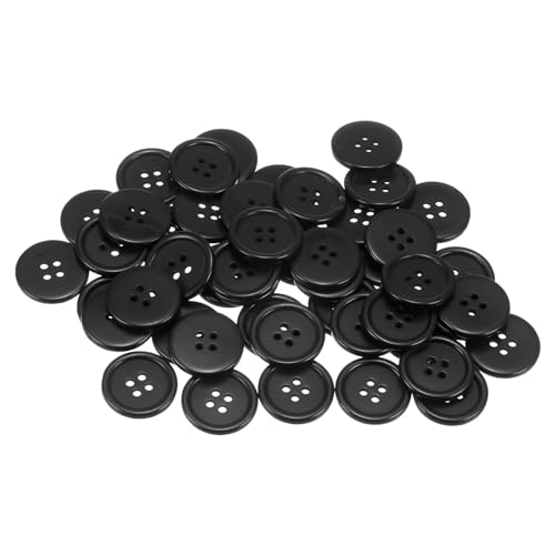 QUARKZMAN 50 Stück Knöpfe 23 mm Nähknöpfe Schwarz Harz Kunststoffknöpfe Flach 4 Loch Runde Bastelknöpfe zum Nähen Bekleidung Hosen Anzüge Jacke Hemden Mantel Blazer Stricken Kardigans QUARKZMAN 50 Stück Knöpfe 23 mm Nähknöpfe Schwarz Harz Kunststoffknöpfe Flach 4 Loch Runde Bastelknöpfe zum Nähen Bekleidung Hosen Anzüge Jacke Hemden Mantel Blazer Stricken Kardigans von QUARKZMAN