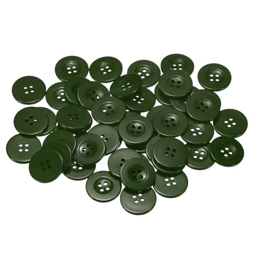 QUARKZMAN 50 Stück Knöpfe 25mm Bastelknöpfe Dunkelgrün Nähknöpfe Harz Rund Flach 4-Loch Kunststoffknöpfe für Nähen DIY Handwerk Scrapbooking Dekorieren Kleidung Mänteln Blusen Hemden QUARKZMAN 50 Stück Knöpfe 25mm Bastelknöpfe Dunkelgrün Nähknöpfe Harz Rund Flach 4-Loch Kunststoffknöpfe für Nähen DIY Handwerk Scrapbooking Dekorieren Kleidung Mänteln Blusen Hemden von QUARKZMAN