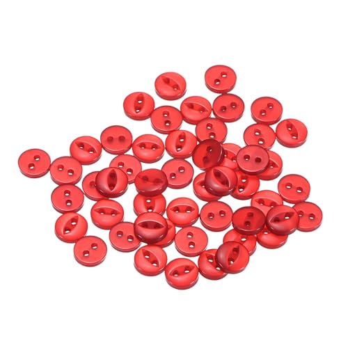 QUARKZMAN 50 Stück Knöpfe 9 mm Harzknöpfe 2 Löcher Rund Bastelknöpfe Kinderknöpfe Klein Babyknöpfe Nähen Mini Buttons zum Annähen T-Shirt Kleidung Scrapbooking Dekorieren, Rot QUARKZMAN 50 Stück Knöpfe 9 mm Harzknöpfe 2 Löcher Rund Bastelknöpfe Kinderknöpfe Klein Babyknöpfe Nähen Mini Buttons zum Annähen T-Shirt Kleidung Scrapbooking Dekorieren, Rot von QUARKZMAN