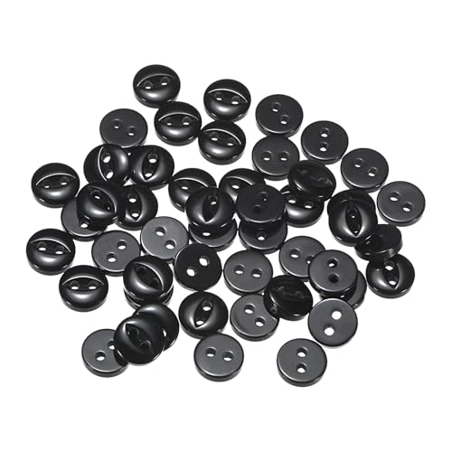 QUARKZMAN 50 Stück Knöpfe 9 mm Harzknöpfe 2 Löcher Rund Bastelknöpfe Kinderknöpfe Klein Babyknöpfe Nähen Mini Buttons zum Annähen T-Shirt Kleidung Scrapbooking Dekorieren, Schwarz QUARKZMAN 50 Stück Knöpfe 9 mm Harzknöpfe 2 Löcher Rund Bastelknöpfe Kinderknöpfe Klein Babyknöpfe Nähen Mini Buttons zum Annähen T-Shirt Kleidung Scrapbooking Dekorieren, Schwarz von QUARKZMAN