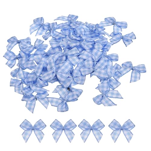 QUARKZMAN 50 Stück Mini Schleifen 25mm Karierte Stoff-Satinband Klein Weihnachtsschleifen Vintage Bogen zum Basteln DIY Haar Geschenk Nähen Hochzeit Geburtstag Weihnachtsdeko, Blau Weiß QUARKZMAN 50 Stück Mini Schleifen 25mm Karierte Stoff-Satinband Klein Weihnachtsschleifen Vintage Bogen zum Basteln DIY Haar Geschenk Nähen Hochzeit Geburtstag Weihnachtsdeko, Blau Weiß von QUARKZMAN