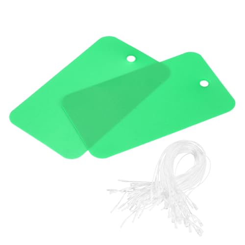 QUARKZMAN 50 Stück Versandanhänger wasserdichte mit Seil, 4 x 7 CM PVC Blanko Kunststoffanhänger Rechteckig für Namensetiketten Kleidung Anhänger Geschenkverpackung, Hellgrün QUARKZMAN 50 Stück Versandanhänger wasserdichte mit Seil, 4 x 7 CM PVC Blanko Kunststoffanhänger Rechteckig für Namensetiketten Kleidung Anhänger Geschenkverpackung, Hellgrün von QUARKZMAN