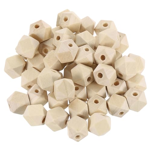 QUARKZMAN 50 Stück geometrische Holzperlen, 12mm/0,47 Zoll Unvollendete geometrische Sechseckperle, Naturfarbene lose Abstandshalterperlen für die Schmuckherstellung und Heimdekoration QUARKZMAN 50 Stück geometrische Holzperlen, 12mm/0,47 Zoll Unvollendete geometrische Sechseckperle, Naturfarbene lose Abstandshalterperlen für die Schmuckherstellung und Heimdekoration von QUARKZMAN