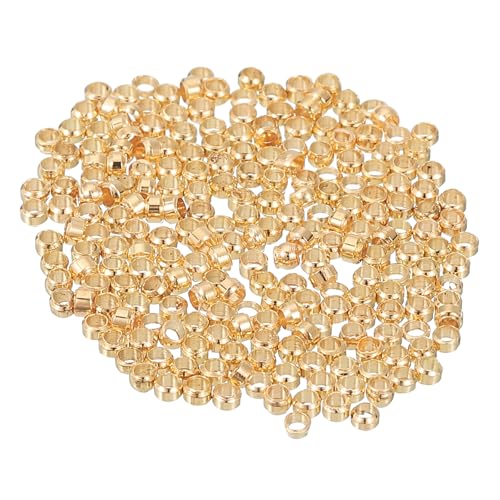 QUARKZMAN 500 Stück Runde Quetschperlen, Quetschperlen Verschluss 1,5 mm Messing Abstandhalter Lose Perlen Tube Crimp Perlen Abstandsperlen für Schmuckherstellung Basteln, Hellgold QUARKZMAN 500 Stück Runde Quetschperlen, Quetschperlen Verschluss 1,5 mm Messing Abstandhalter Lose Perlen Tube Crimp Perlen Abstandsperlen für Schmuckherstellung Basteln, Hellgold von QUARKZMAN