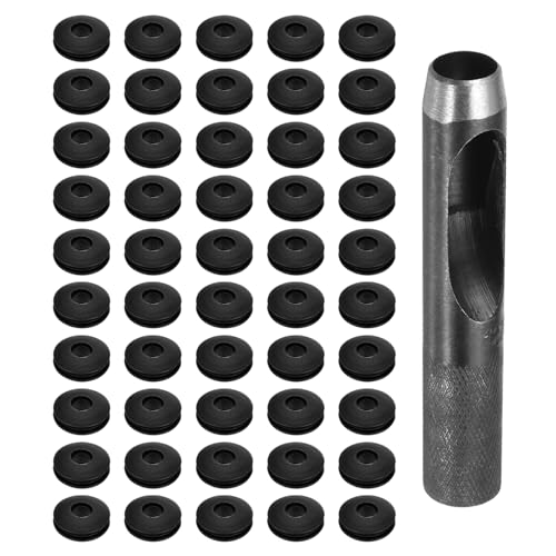 QUARKZMAN 51 Stück Ösen Werkzeug Kit, Ösen Set 12mm Rundlocheisen Ösenzange Kunststoffösen Kunststoff Ösen Scheiben Rostfrei für LKW Abdeckplane Textil Poolplane Zelte Sonnensegel, Schwarz QUARKZMAN 51 Stück Ösen Werkzeug Kit, Ösen Set 12mm Rundlocheisen Ösenzange Kunststoffösen Kunststoff Ösen Scheiben Rostfrei für LKW Abdeckplane Textil Poolplane Zelte Sonnensegel, Schwarz von QUARKZMAN