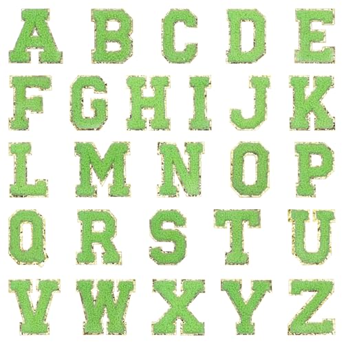 QUARKZMAN 52 Stück Buchstaben Aufkleber, Patches zum Aufbügeln, A-Z Alphabet Buchstaben Zum Aufbügeln Selbstklebende Patches Sticker für DIY Jeans Rucksäcke Kleidung Taschen, Grün QUARKZMAN 52 Stück Buchstaben Aufkleber, Patches zum Aufbügeln, A-Z Alphabet Buchstaben Zum Aufbügeln Selbstklebende Patches Sticker für DIY Jeans Rucksäcke Kleidung Taschen, Grün von QUARKZMAN