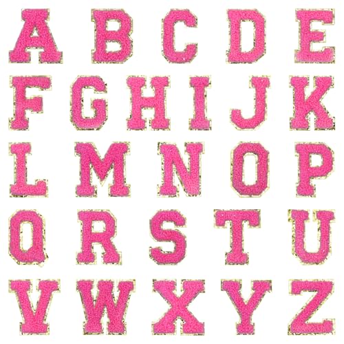 QUARKZMAN 52 Stück Buchstaben Aufkleber, Patches zum Aufbügeln, A-Z Alphabet Buchstaben Zum Aufbügeln Selbstklebende Patches Sticker für DIY Jeans Rucksäcke Kleidung Taschen, Rosarot QUARKZMAN 52 Stück Buchstaben Aufkleber, Patches zum Aufbügeln, A-Z Alphabet Buchstaben Zum Aufbügeln Selbstklebende Patches Sticker für DIY Jeans Rucksäcke Kleidung Taschen, Rosarot von QUARKZMAN
