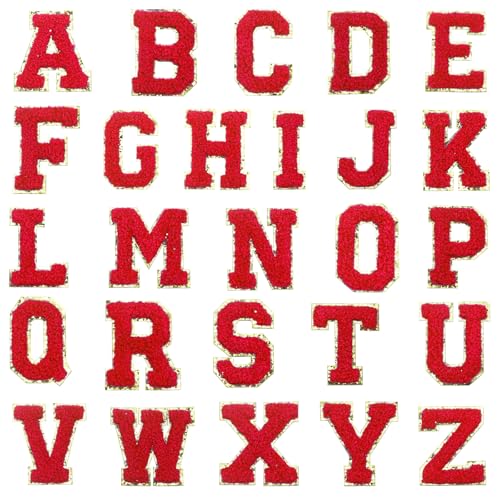 QUARKZMAN 52 Stück Buchstaben Aufkleber, Patches zum Aufbügeln, A-Z Alphabet Buchstaben Zum Aufbügeln Selbstklebende Patches Sticker für DIY Jeans Rucksäcke Kleidung Taschen, Rot QUARKZMAN 52 Stück Buchstaben Aufkleber, Patches zum Aufbügeln, A-Z Alphabet Buchstaben Zum Aufbügeln Selbstklebende Patches Sticker für DIY Jeans Rucksäcke Kleidung Taschen, Rot von QUARKZMAN