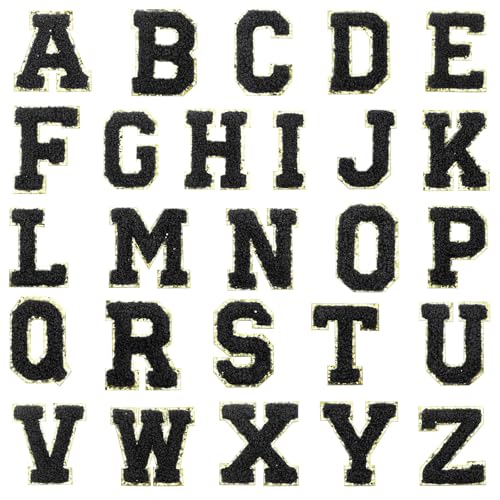 QUARKZMAN 52 Stück Buchstaben Aufkleber, Patches zum Aufbügeln, A-Z Alphabet Buchstaben Zum Aufbügeln Selbstklebende Patches Sticker für DIY Jeans Rucksäcke Kleidung Taschen, Schwarz QUARKZMAN 52 Stück Buchstaben Aufkleber, Patches zum Aufbügeln, A-Z Alphabet Buchstaben Zum Aufbügeln Selbstklebende Patches Sticker für DIY Jeans Rucksäcke Kleidung Taschen, Schwarz von QUARKZMAN