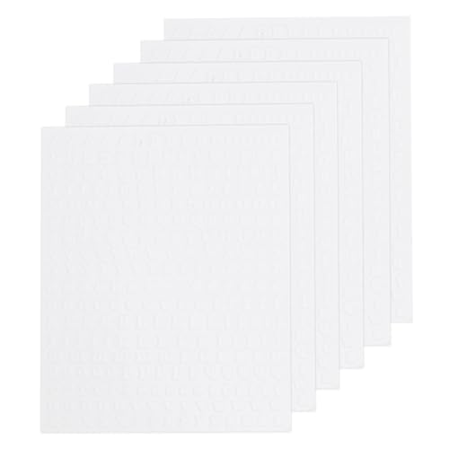 QUARKZMAN 6 Blatt 3D Nagelsticker mit Englischen Buchstaben A-Z, Selbstklebende Nail Art Sticker, Nagel Aufkleber, Nageldesign Zubehör, Handyhüllen DIY Dekorationen (Weiß) von QUARKZMAN