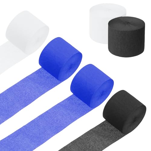 QUARKZMAN 6 Rollen 492 ft Krepppapier Girlanden, Hochzeitsdekoration Girlanden Partydekoration für Hochzeit Valentinstag Festival Hintergrund, Blau, Schwarz, Weiß QUARKZMAN 6 Rollen 492 ft Krepppapier Girlanden, Hochzeitsdekoration Girlanden Partydekoration für Hochzeit Valentinstag Festival Hintergrund, Blau, Schwarz, Weiß von QUARKZMAN