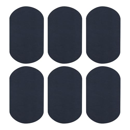 QUARKZMAN 6 Stück Flicken zum Aufbügeln, 180x110mm Ellenbogen Knie Wildlederstoff Flicken, Quadrat Bügelflicken Aufnäher für Reparatur Patches Kleidung Handwerk Hosen Hemden, Dunkelgrau von QUARKZMAN