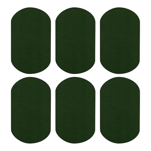 QUARKZMAN 6 Stück Flicken zum Aufbügeln, 180x110mm Ellenbogen Knie Wildlederstoff Flicken, Quadrat Bügelflicken Aufnäher für Reparatur Patches Kleidung Handwerk Hosen Hemden, Grün von QUARKZMAN