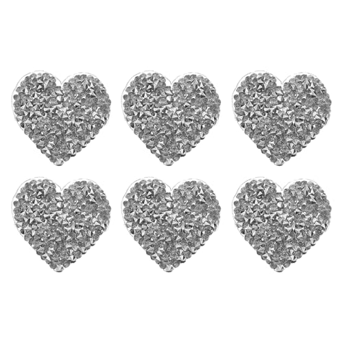 QUARKZMAN 6 Stück Herz Bügeleisen auf Patches Herz Strass Klebstoff Applikationen 3,5 cm Aufnäher für DIY Handwerk Kleidung Reparatur Schuhe Tasche Hut Dekoration, Silber Weiß QUARKZMAN 6 Stück Herz Bügeleisen auf Patches Herz Strass Klebstoff Applikationen 3,5 cm Aufnäher für DIY Handwerk Kleidung Reparatur Schuhe Tasche Hut Dekoration, Silber Weiß von QUARKZMAN