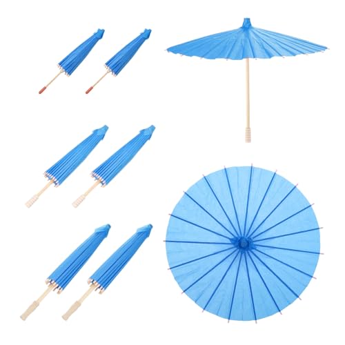 QUARKZMAN 6 Stück Papier-Schirme, 20cm/30cm/40cm Papier-Parasol-Schirm DIY Ölpapier-Mal-Schirme für Fotografie-Requisiten Party Hochzeit Dekoration, Blau QUARKZMAN 6 Stück Papier-Schirme, 20cm/30cm/40cm Papier-Parasol-Schirm DIY Ölpapier-Mal-Schirme für Fotografie-Requisiten Party Hochzeit Dekoration, Blau von QUARKZMAN