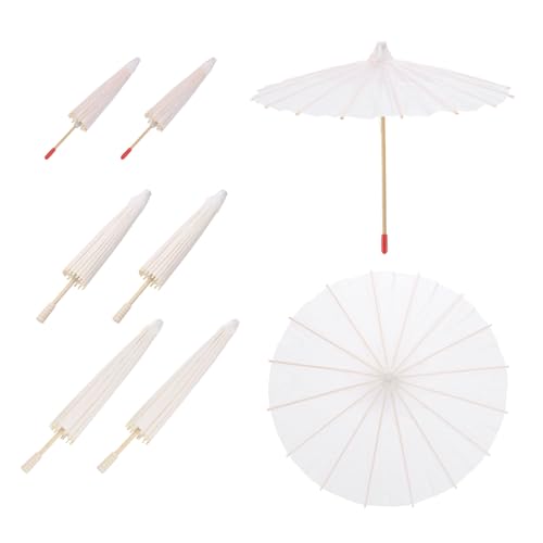 QUARKZMAN 6 Stück Papier-Schirme, 20cm/30cm/40cm Papier-Parasol-Schirm DIY Ölpapier-Mal-Schirme für Fotografie-Requisiten Party Hochzeit Dekoration, Weiß QUARKZMAN 6 Stück Papier-Schirme, 20cm/30cm/40cm Papier-Parasol-Schirm DIY Ölpapier-Mal-Schirme für Fotografie-Requisiten Party Hochzeit Dekoration, Weiß von QUARKZMAN