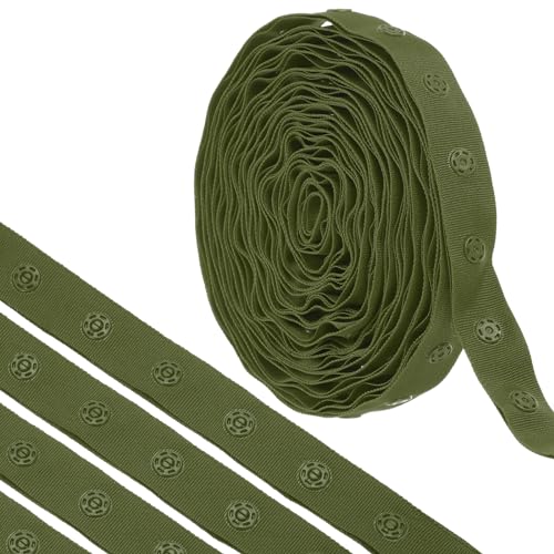 QUARKZMAN 6 Yard Snap Button Tape zum Nähen, Baumwoll-Snap-Button-Borte Schnellverschluss-Schnallenband für Kleidung Stoff DIY Handwerk, Hellgrün QUARKZMAN 6 Yard Snap Button Tape zum Nähen, Baumwoll-Snap-Button-Borte Schnellverschluss-Schnallenband für Kleidung Stoff DIY Handwerk, Hellgrün von QUARKZMAN