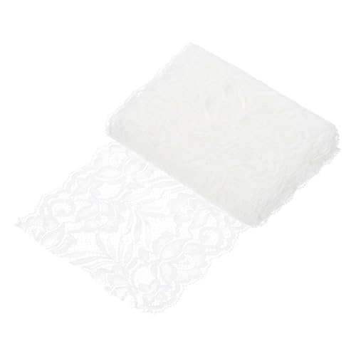 QUARKZMAN 6 Zoll breites 5 Yard Spitzenband mit floralem Muster, weißes Spitzenband zum Nähen, Basteln und Geschenkverpackung, Hochzeitsdekoration QUARKZMAN 6 Zoll breites 5 Yard Spitzenband mit floralem Muster, weißes Spitzenband zum Nähen, Basteln und Geschenkverpackung, Hochzeitsdekoration von QUARKZMAN