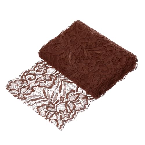 QUARKZMAN 6 Zoll breites 5 Yard Spitzenband mit floralem Muster in Dunkelbraun für Nähen, Basteln und DIY-Projekte, Geschenkverpackung und Hochzeitsdekoration QUARKZMAN 6 Zoll breites 5 Yard Spitzenband mit floralem Muster in Dunkelbraun für Nähen, Basteln und DIY-Projekte, Geschenkverpackung und Hochzeitsdekoration von QUARKZMAN