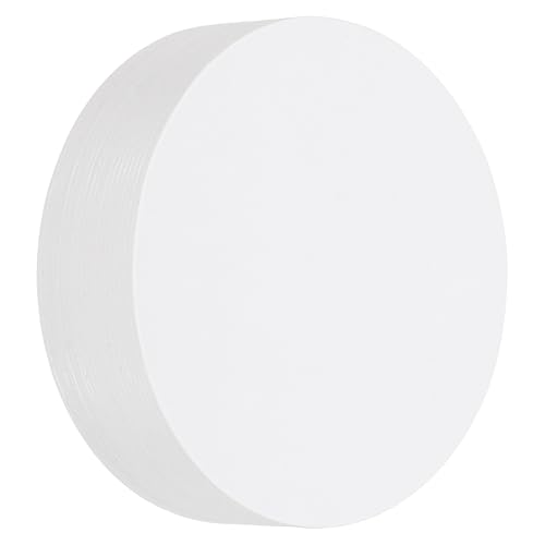 QUARKZMAN 60 STK. Weiße Kreisausschnitte aus Papier, 3 Zoll runde Ausschnitte 250gsm Kreis-Karton für DIY-Bastelarbeiten Klassenzimmer-Pinnwanddekoration von QUARKZMAN