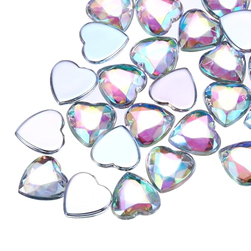 QUARKZMAN 60 Stück Acryl Herz Strass 8mm Flache Rückseite Kunststoff Edelsteine Schmuck Aufkleber für Bastelarbeiten Perlen Gesichtsbemalung Kostümschmuckherstellung, HellWeiß QUARKZMAN 60 Stück Acryl Herz Strass 8mm Flache Rückseite Kunststoff Edelsteine Schmuck Aufkleber für Bastelarbeiten Perlen Gesichtsbemalung Kostümschmuckherstellung, HellWeiß von QUARKZMAN