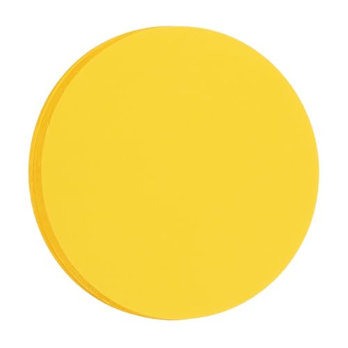 QUARKZMAN 60 Stück Goldgelbe Kreisausschnitte aus Papier, 6 Zoll runde Ausschnitte 200gsm/75lb Kreis-Karton für DIY-Bastelarbeiten Klassenzimmer-Pinnwanddekoration von QUARKZMAN