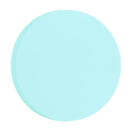 QUARKZMAN 60 Stück Hellblaue Kreisausschnitte aus Papier, 8 Zoll runde Ausschnitte 200 g/m²/75 lb Kreiskarton für DIY-Bastelarbeiten Klassenzimmer-Pinnwanddekoration von QUARKZMAN