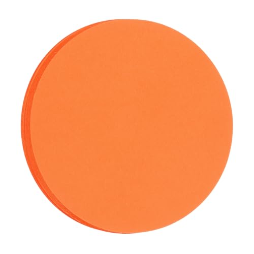 QUARKZMAN 60 Stück Orangefarbene Kreisausschnitte aus Papier, 6 Zoll runde Ausschnitte 200 g/m²/75 lb Kreiskarton für DIY-Bastelarbeiten Klassenzimmer-Pinnwanddekoration von QUARKZMAN