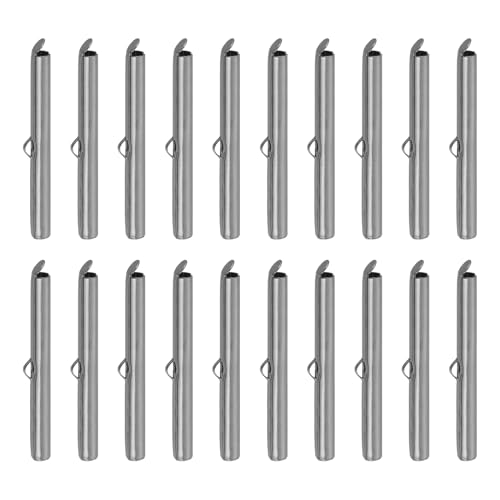 QUARKZMAN 60 Stück Schnur Endkappen, 40mm Röhrenperlen-Schieber-Klemmenden für DIY-Bastelarbeiten, metallisch schwarz QUARKZMAN 60 Stück Schnur Endkappen, 40mm Röhrenperlen-Schieber-Klemmenden für DIY-Bastelarbeiten, metallisch schwarz von QUARKZMAN