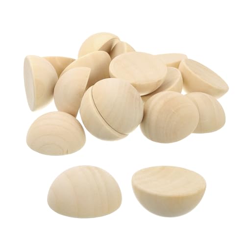 QUARKZMAN 60 Stück halbe Holzperlen, 30 mm unfertige Halbkugelkugeln runde natürliche Holzperlen für DIY-Basteln, Festivaldekorationen QUARKZMAN 60 Stück halbe Holzperlen, 30 mm unfertige Halbkugelkugeln runde natürliche Holzperlen für DIY-Basteln, Festivaldekorationen von QUARKZMAN
