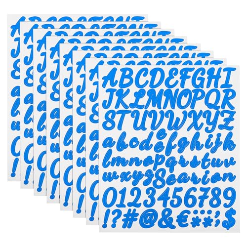QUARKZMAN 672 Stück 8 Blätter Buchstaben aufkleber, Selbstklebende Nummern Klebebuchstaben Vinyl Wasserdichte für Schriftzug aufkleber Wunschtext Adressnummer DIY Scrapbooking,Hellblau QUARKZMAN 672 Stück 8 Blätter Buchstaben aufkleber, Selbstklebende Nummern Klebebuchstaben Vinyl Wasserdichte für Schriftzug aufkleber Wunschtext Adressnummer DIY Scrapbooking,Hellblau von QUARKZMAN