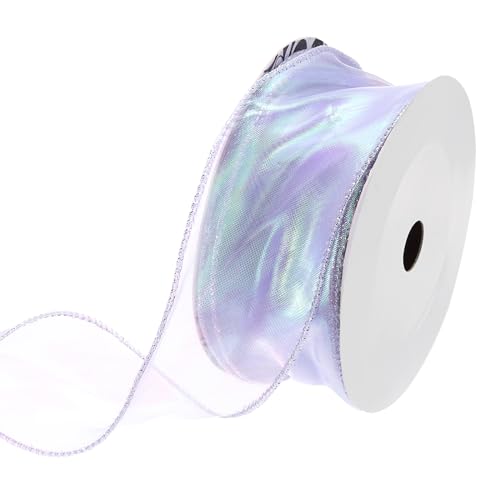 QUARKZMAN 6cm Breit Glitzernd Durchsichtig mit Draht Organza Band Pastell Chiffon Bänder 23m Lila für Geschenk Verpackung Blumenstrauß Hochzeit Torte Schleifen QUARKZMAN 6cm Breit Glitzernd Durchsichtig mit Draht Organza Band Pastell Chiffon Bänder 23m Lila für Geschenk Verpackung Blumenstrauß Hochzeit Torte Schleifen von QUARKZMAN