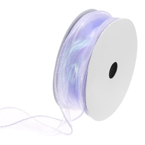 QUARKZMAN 6cm Breit Glitzernd Durchsichtig mit Draht Organza Band Pastell Chiffon Bänder 46m Lila für Geschenk Verpackung Blumenstrauß Hochzeit Torte Schleifen QUARKZMAN 6cm Breit Glitzernd Durchsichtig mit Draht Organza Band Pastell Chiffon Bänder 46m Lila für Geschenk Verpackung Blumenstrauß Hochzeit Torte Schleifen von QUARKZMAN